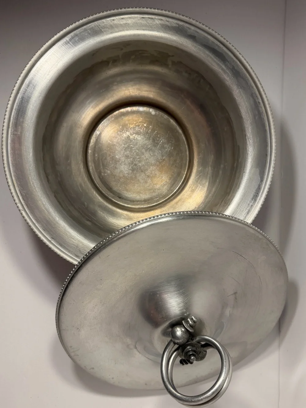 Vintage B.W. Buenilum Aluminum Covered Serving Bowl MCM